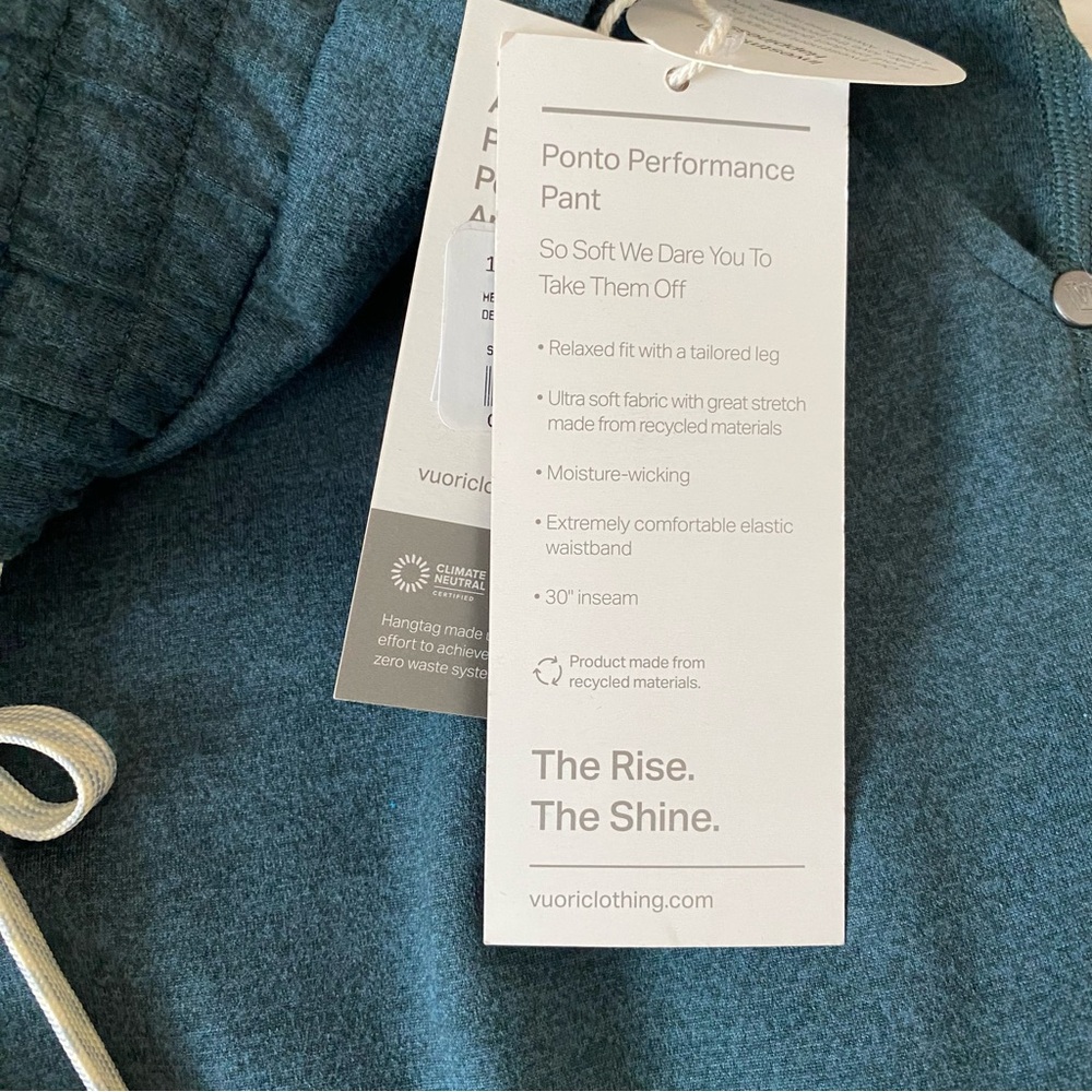 Vuori Ponto Performance Pant Deep Sea Heather - Picture 10 of 11